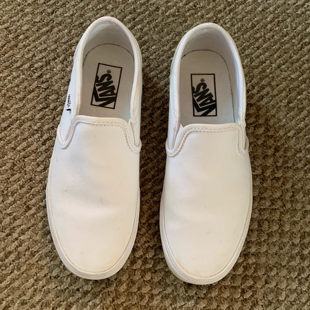 White slip on Vans size 6.5
